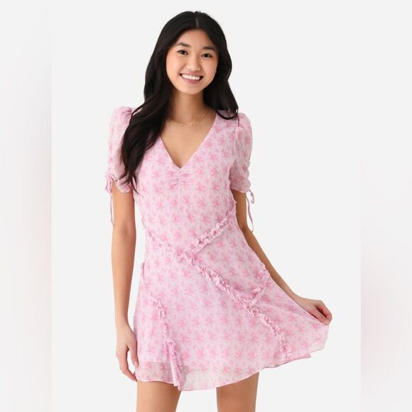 LoveShackFancy Posh Mini Dress, Rose Patch, NWT, Size 4 - Picture 9 of 16
